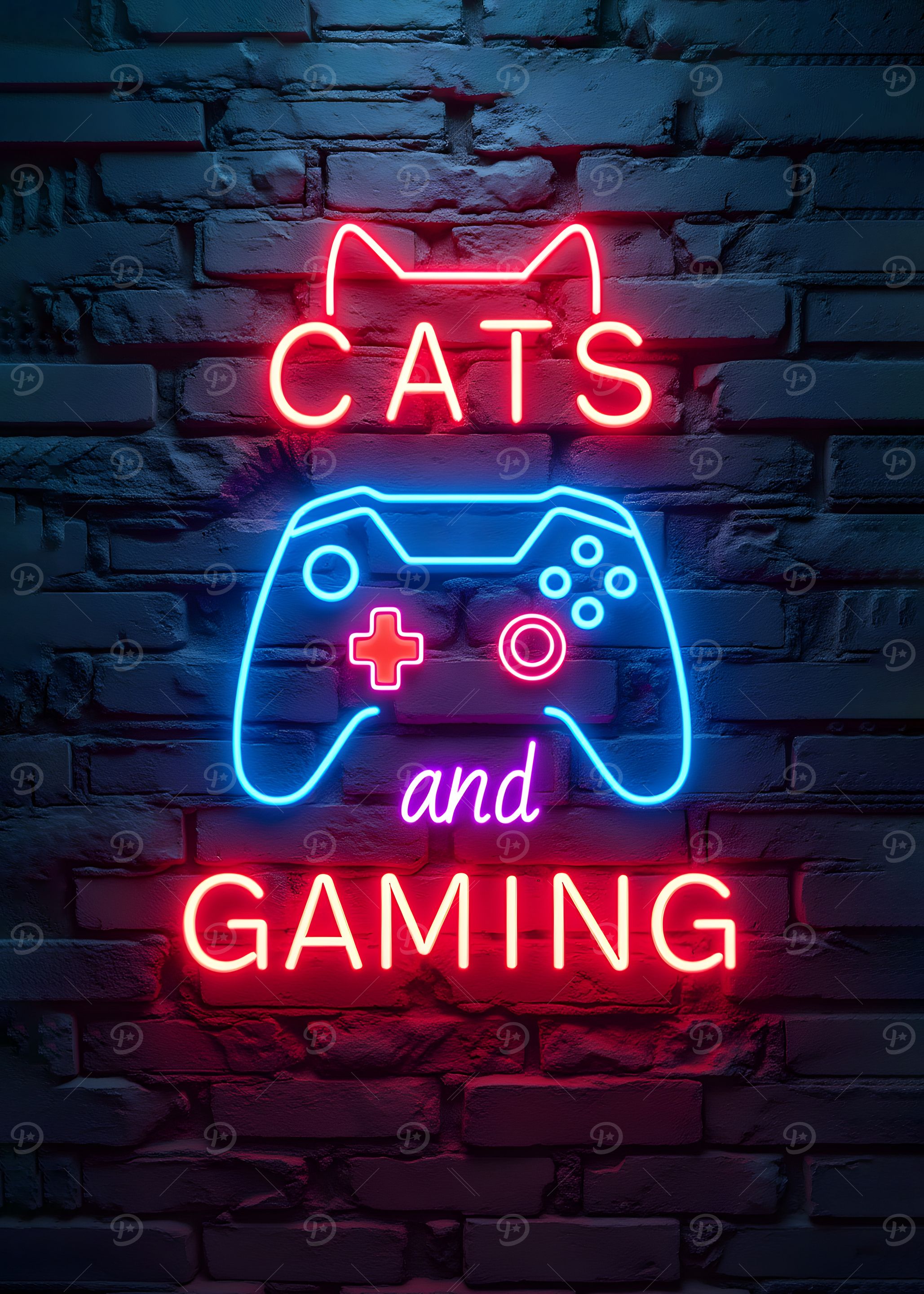Cats & Gaming Neon Sign
