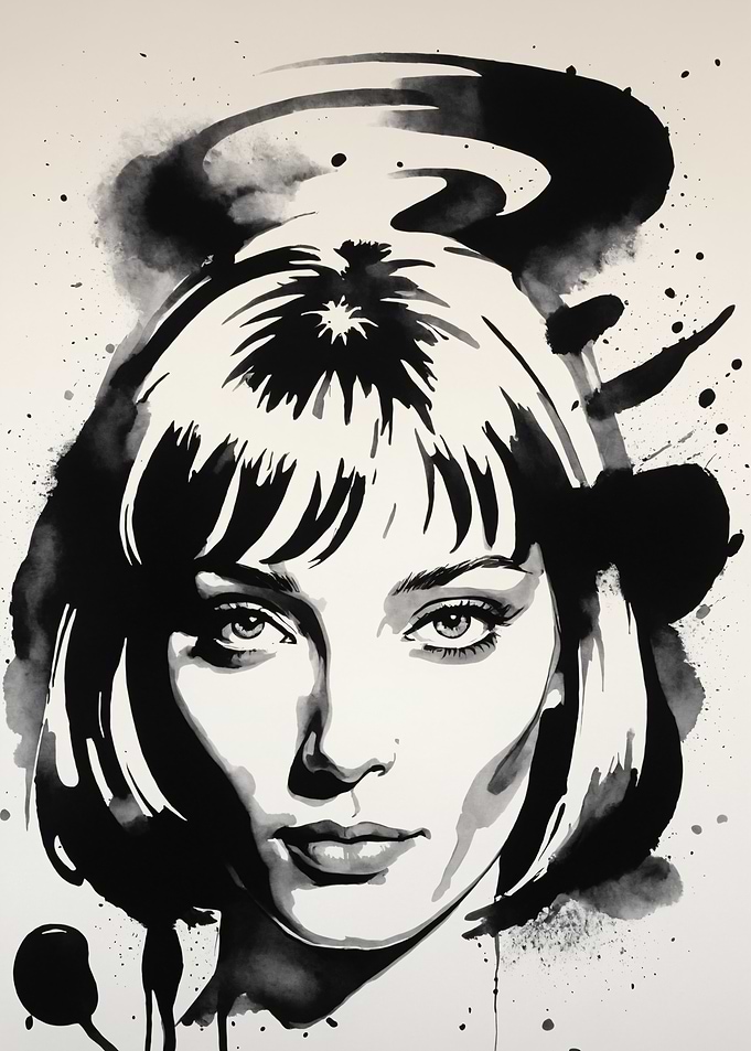 Monochrome Mia Ink and Shadows