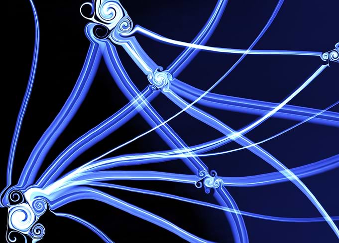 Abstract Blue Swirls