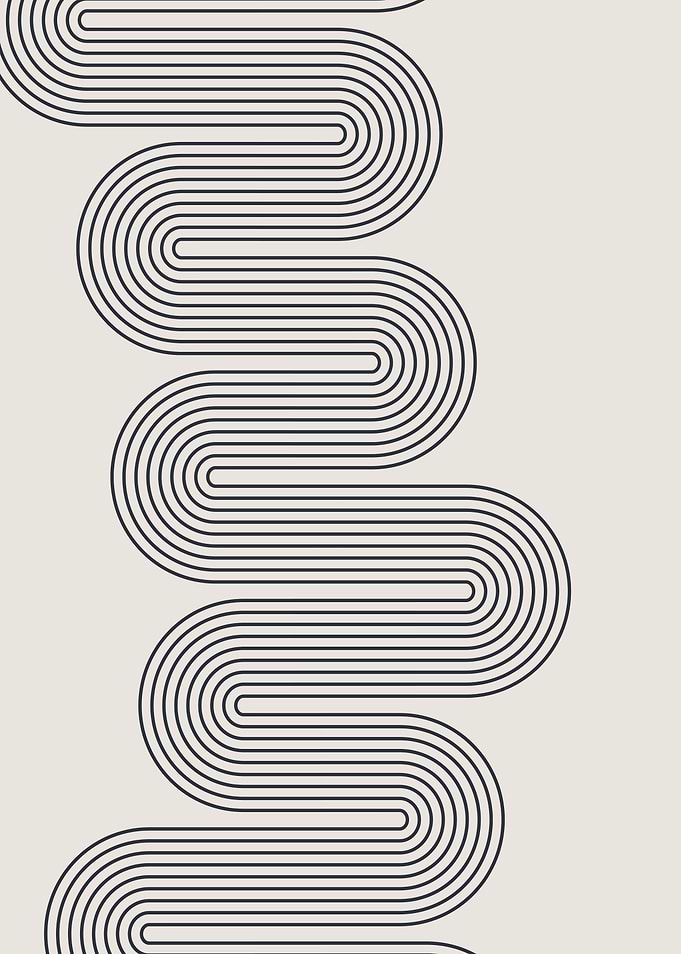 Abstract Line Art Print