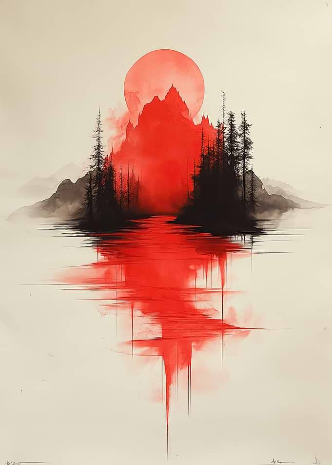 Red Sunset Mountain