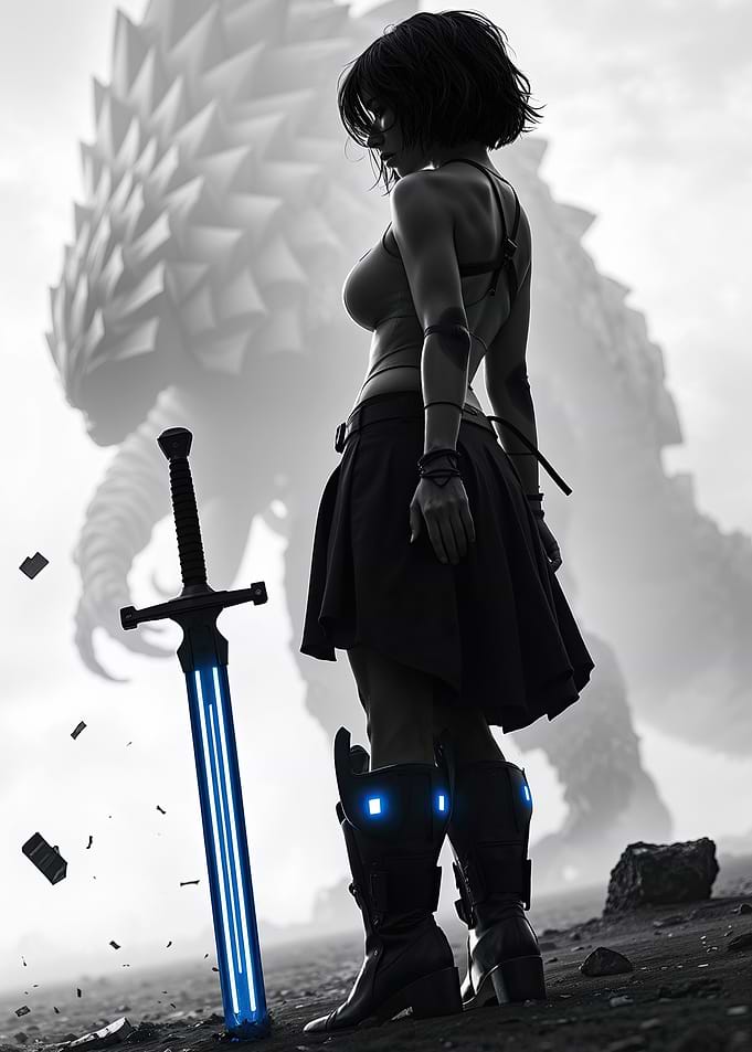 Female Warrior with Sword