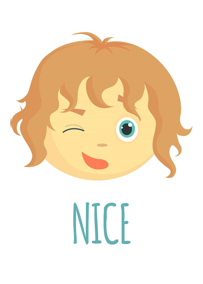 Winking Cartoon Face