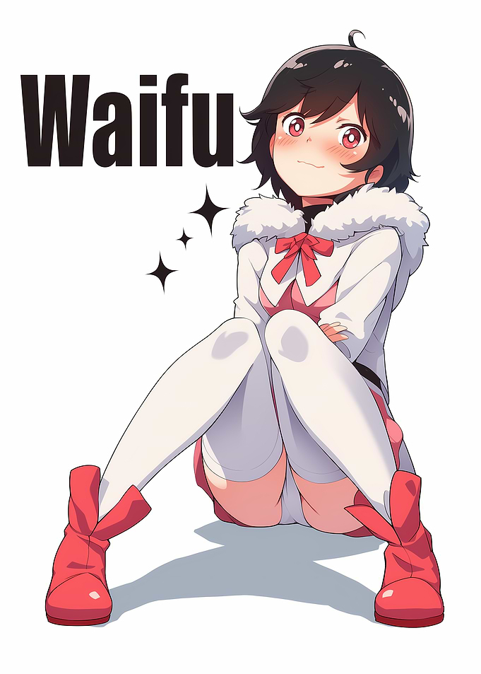 Anime Girl Waifu Illustration