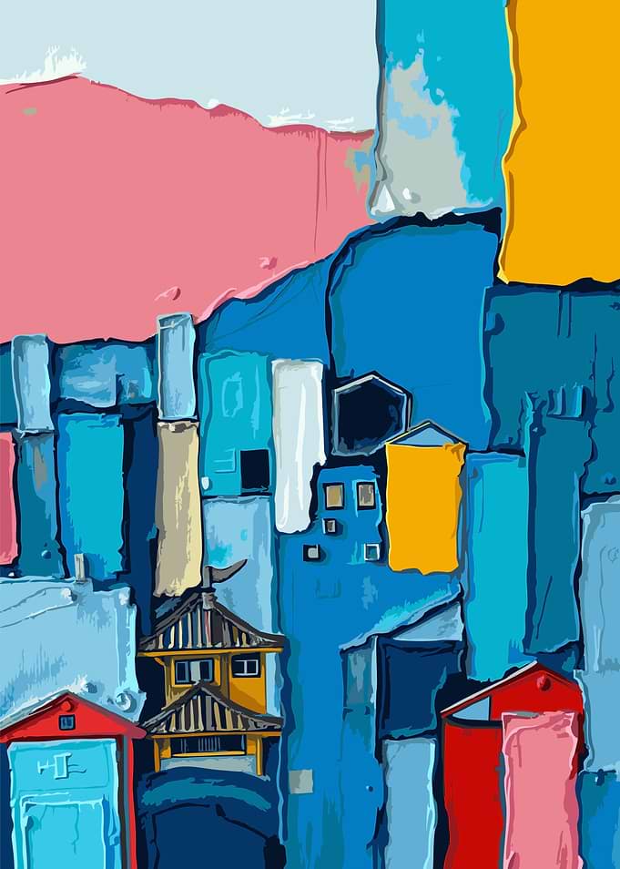 Abstract Cityscape Painting