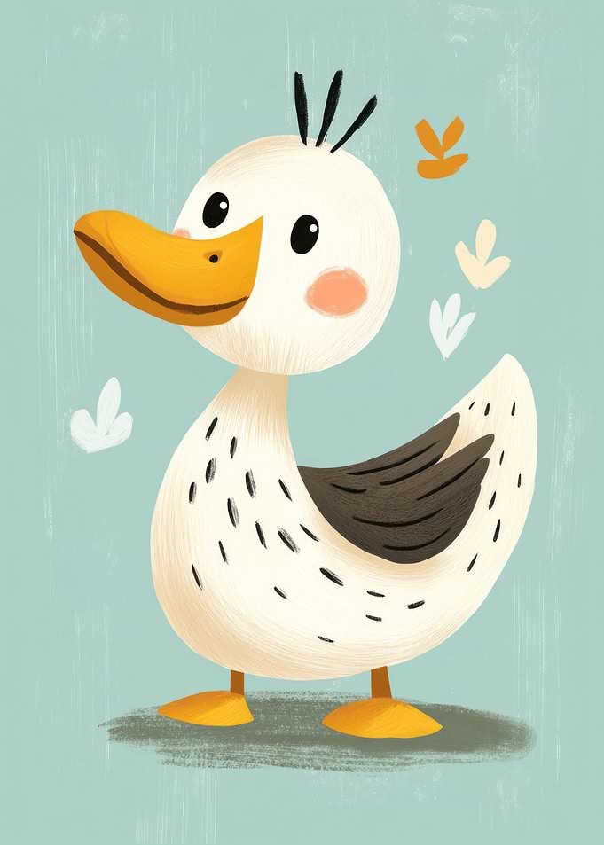 Cute Cartoon Duck