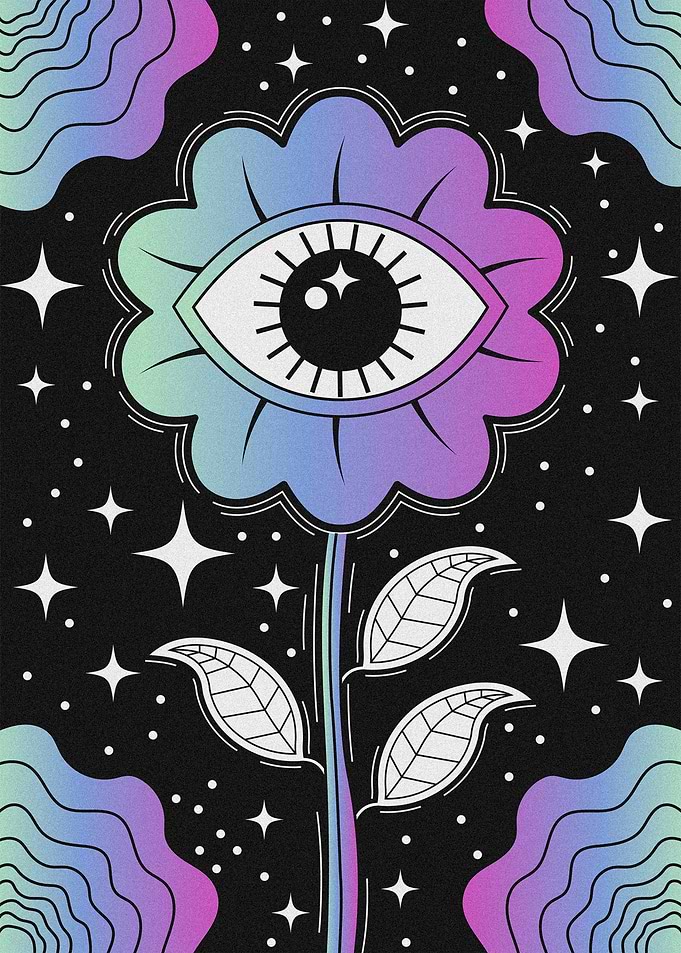 Psychedelic Eye Flower