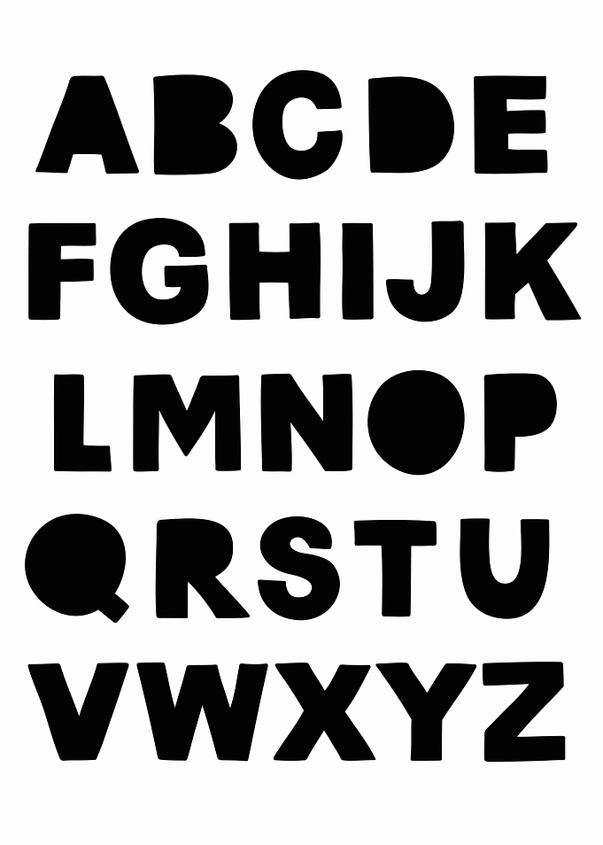 Bold Alphabet Print