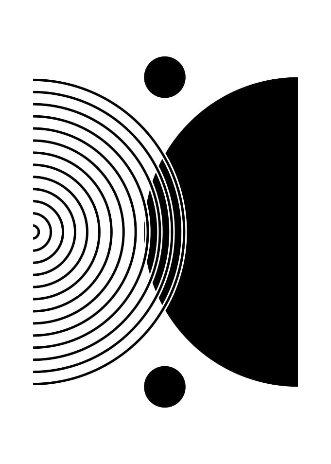 Abstract Black and White Art