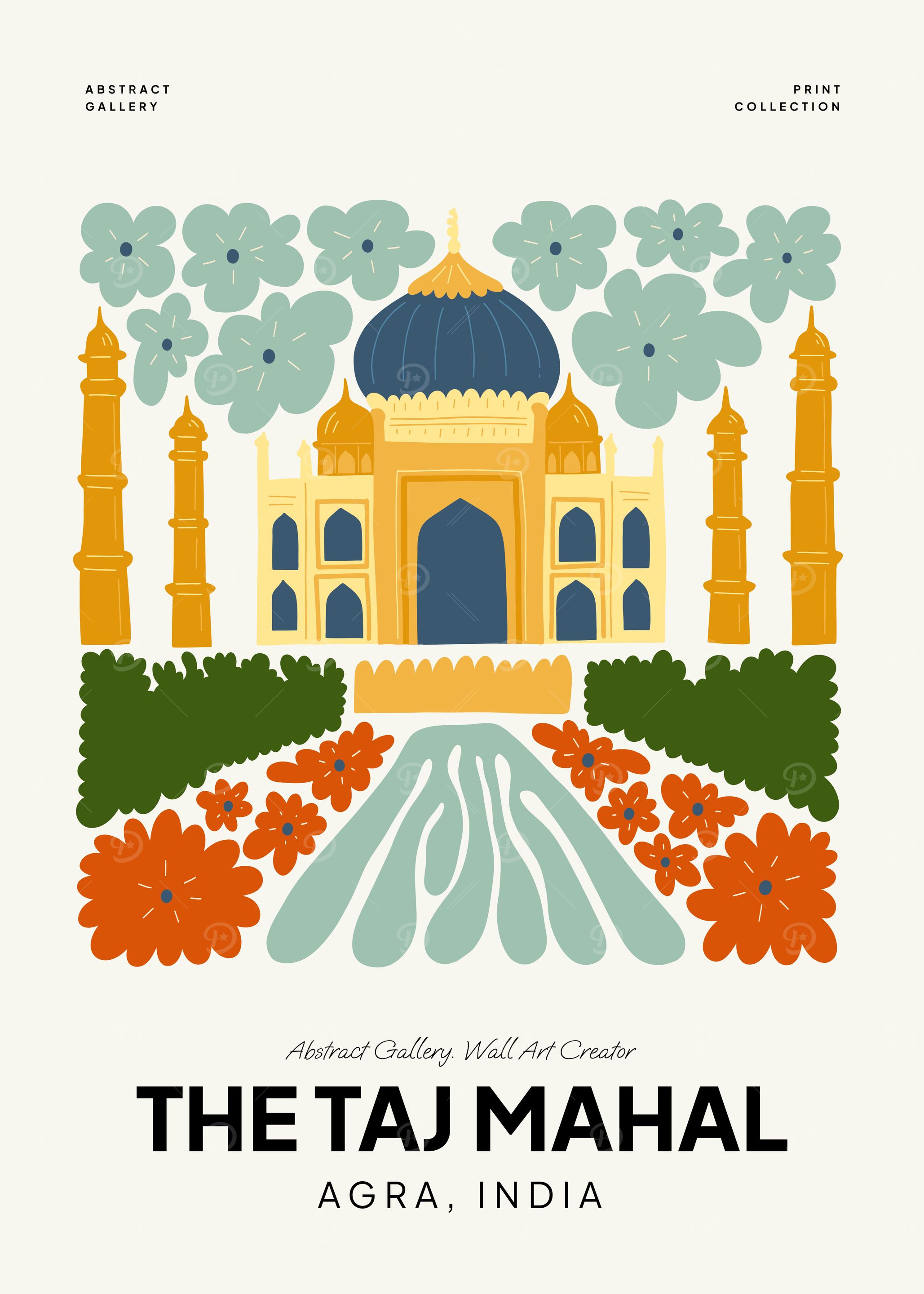 Taj Mahal Abstract Art Print