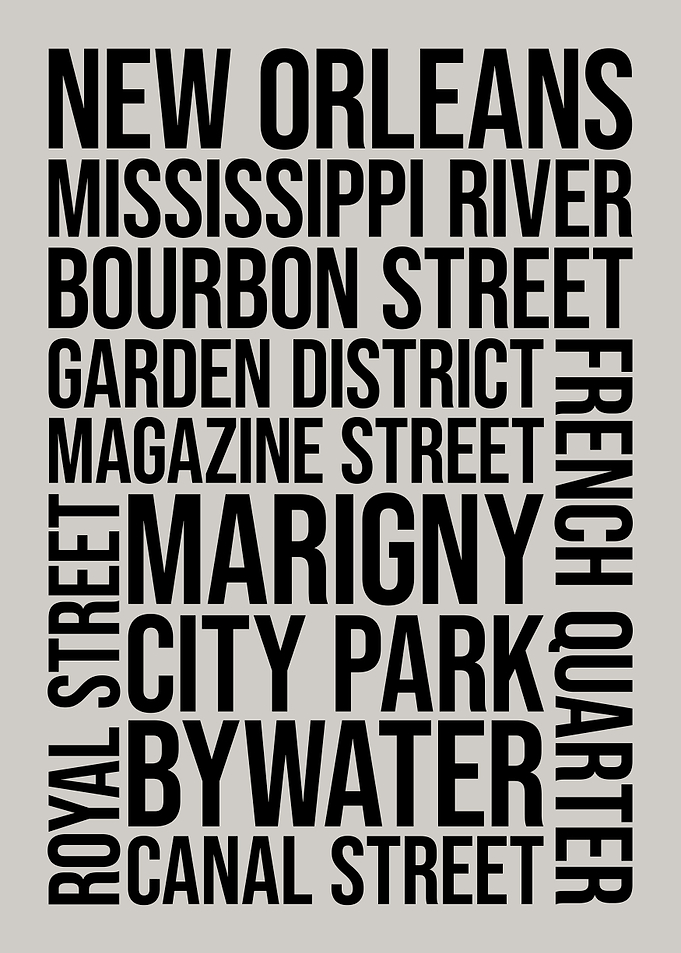 New Orleans Typography