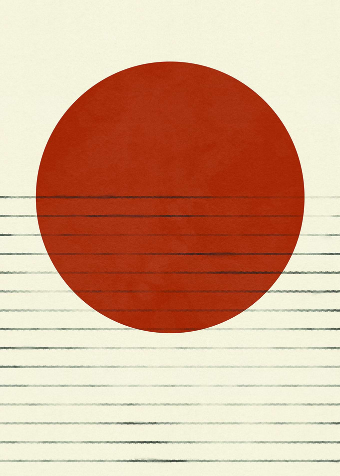Red Circle Minimalist Art