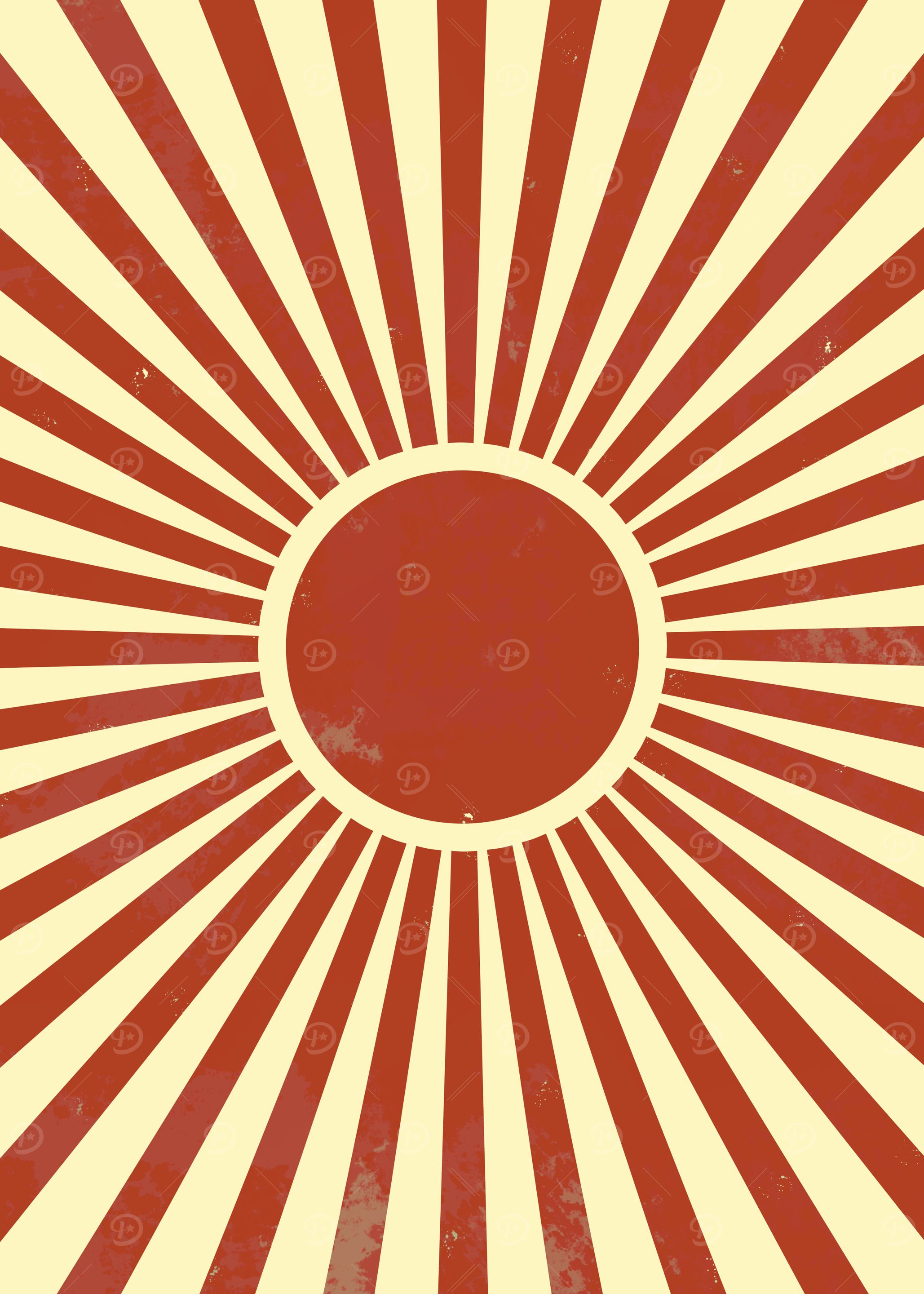 Red Sunburst japanese sun