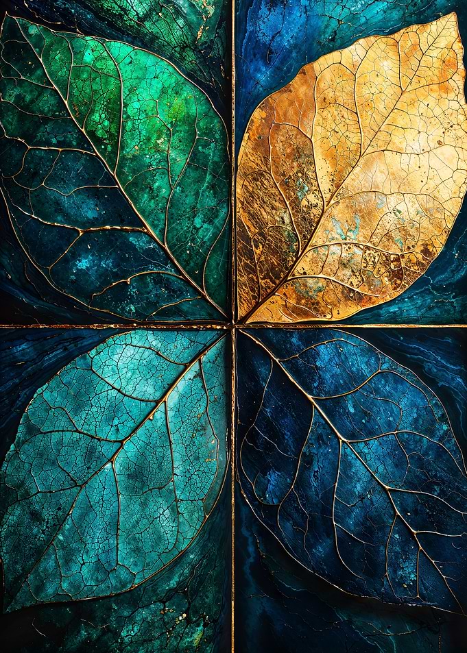 Golden Veins of Harmony Art
