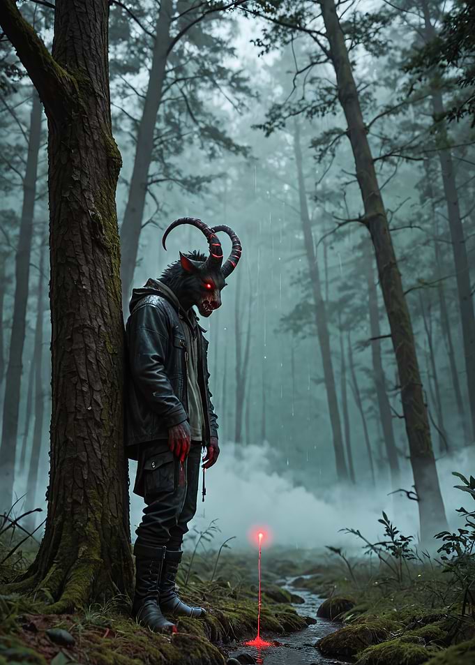 Demon alone in the Woods