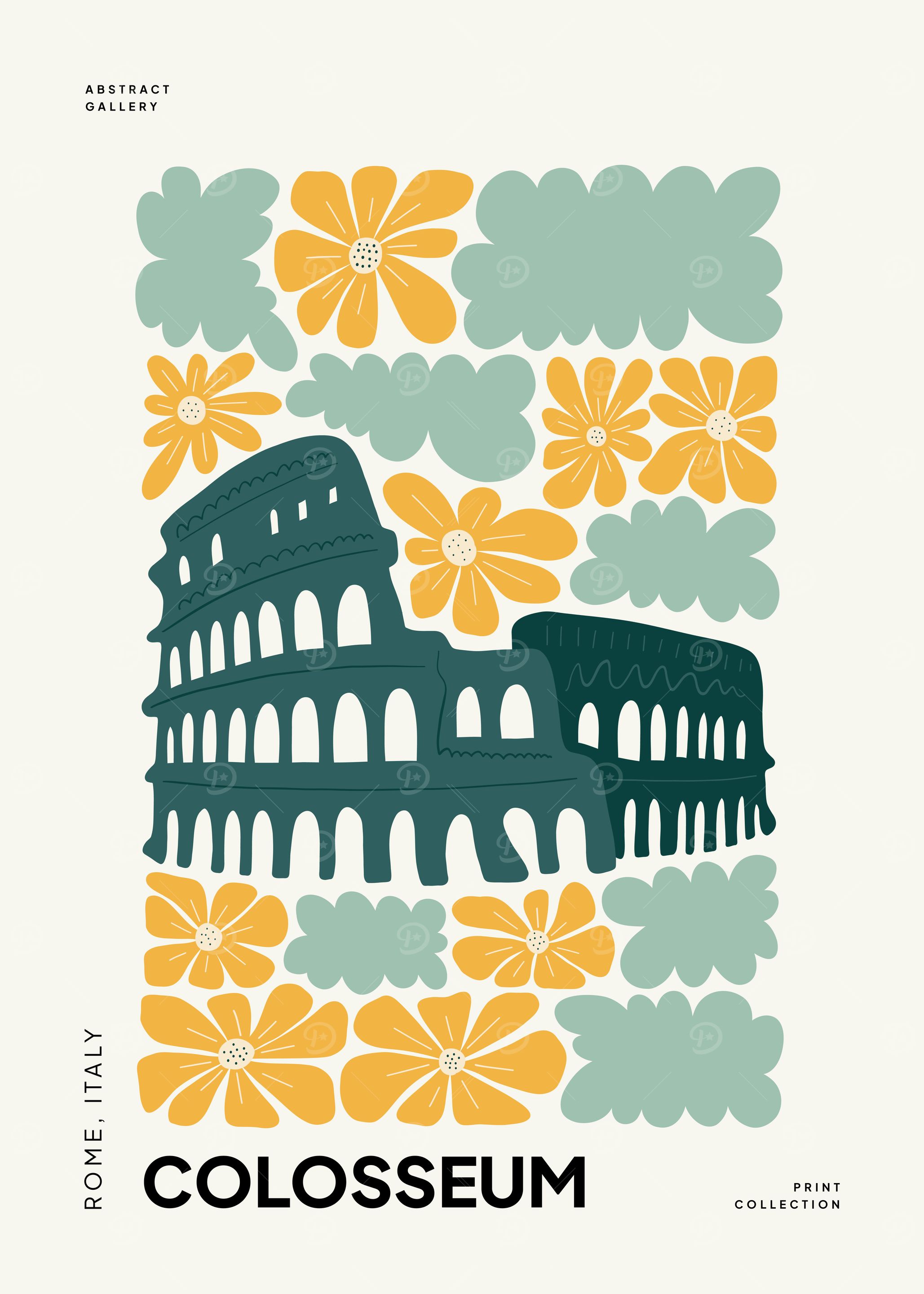 Colosseum Floral Print