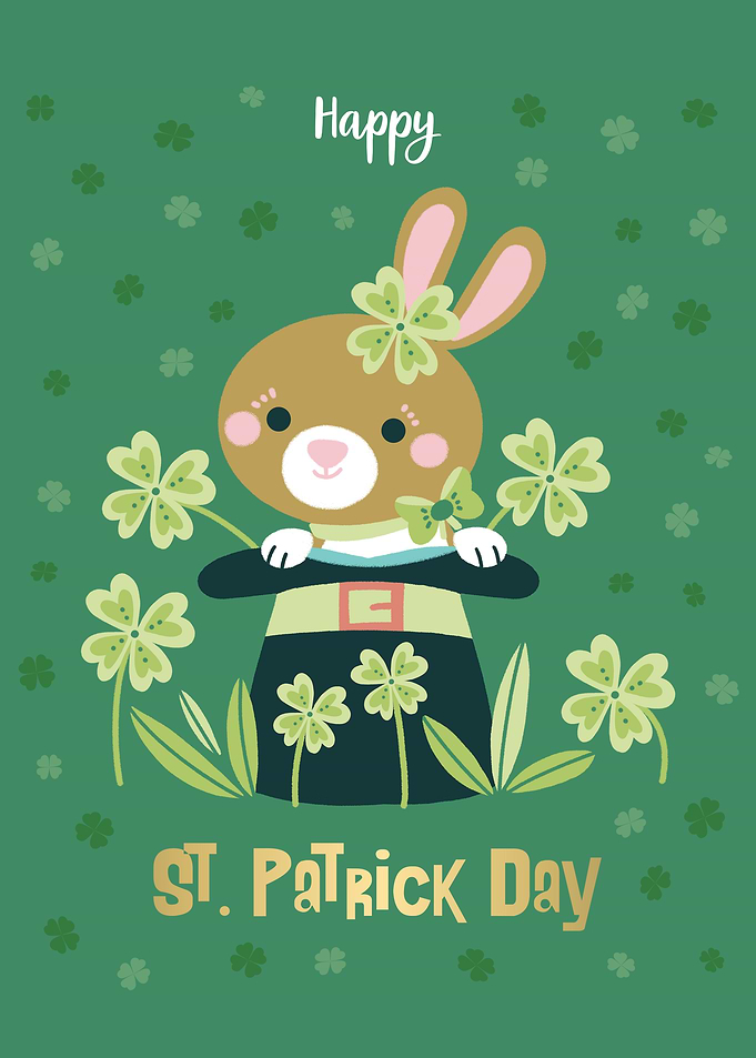 Happy St. Patrick's Day Bunny