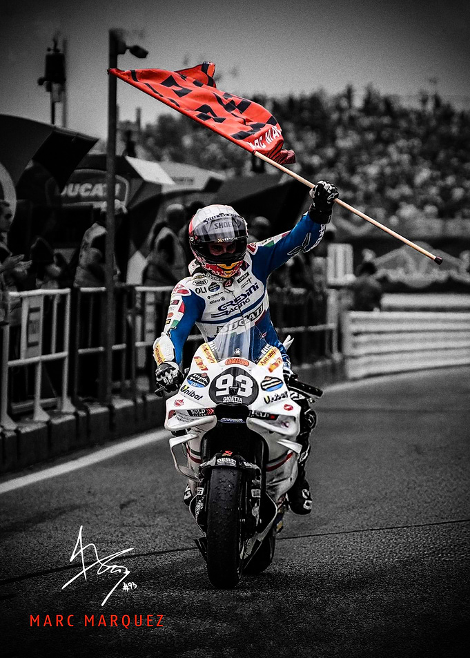 Marc Marquez Motorcycle Victory