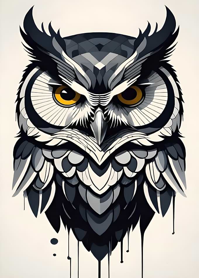 Geometric Owl Illustration