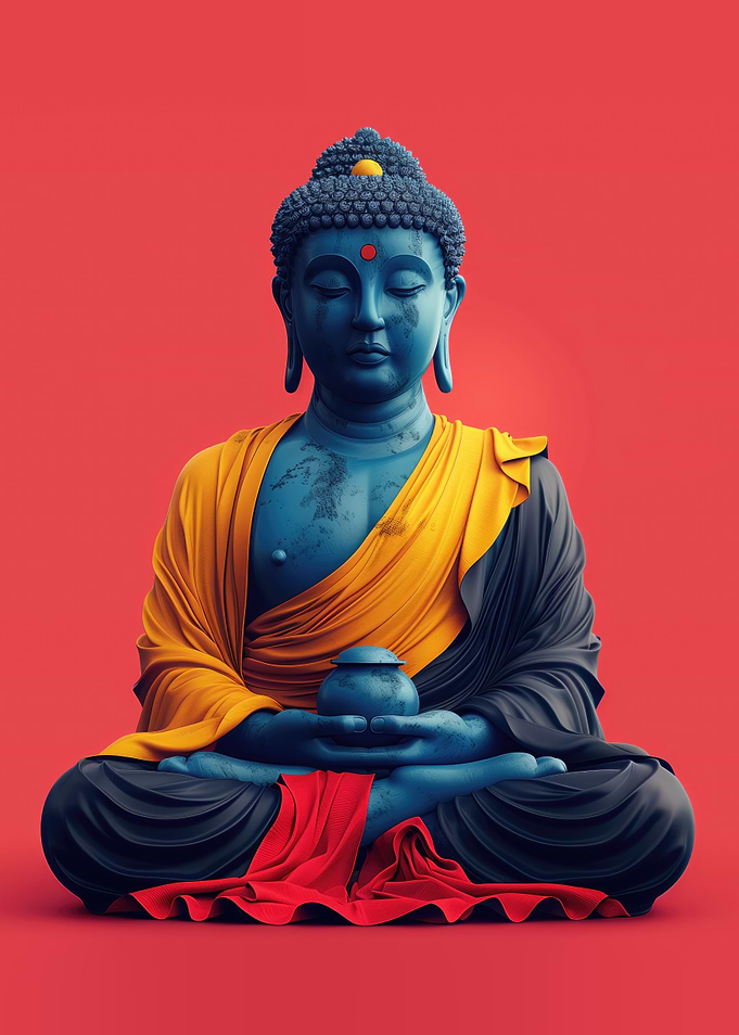 Blue Buddha Statue