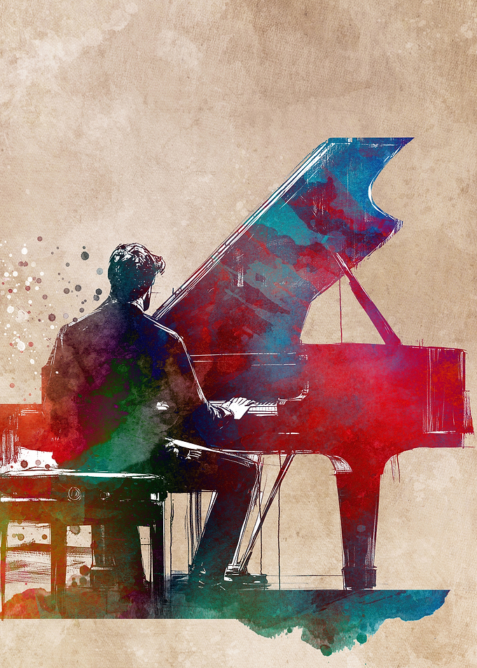 Piano Watercolor Art