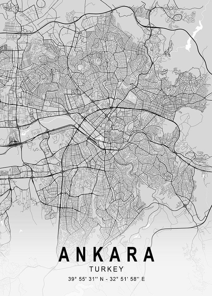 Ankara Light City Map