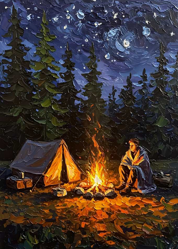 Campfire Under the Stars