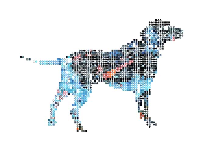 Pixelated Dog Silhouette
