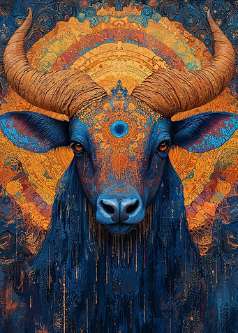 Blue Bull with Third Eye