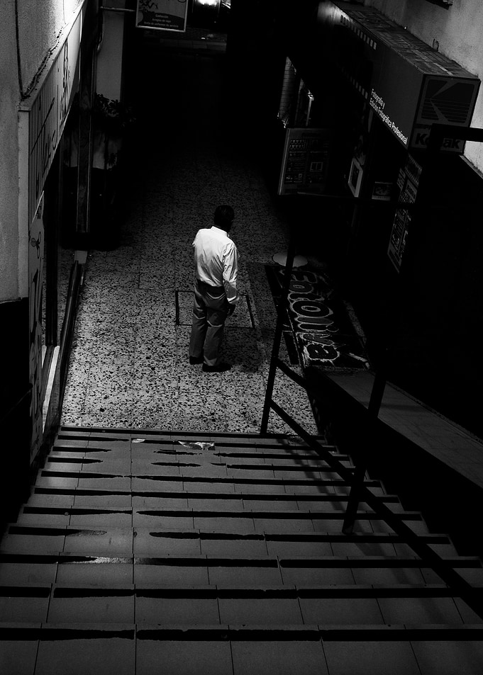 Man in Dark Alley