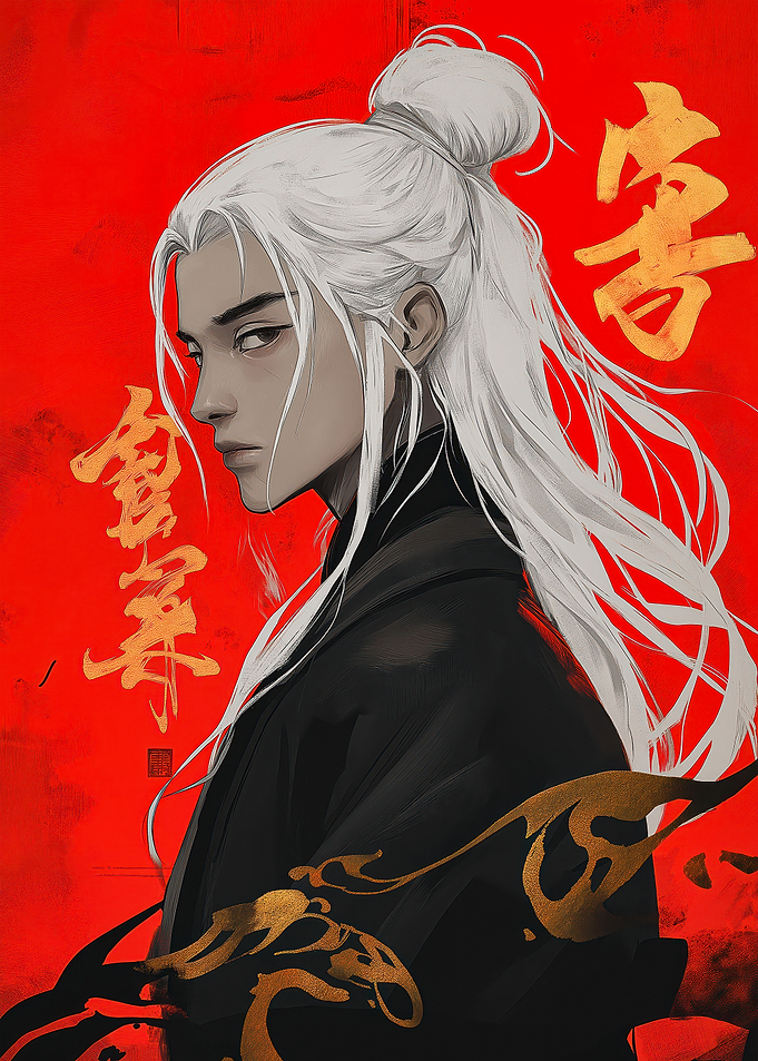 White-Haired Anime Character