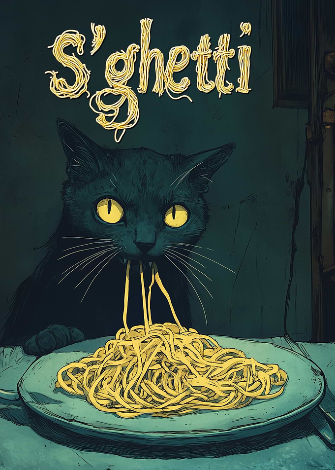 Cat Eating Spaghetti, S'ghetti