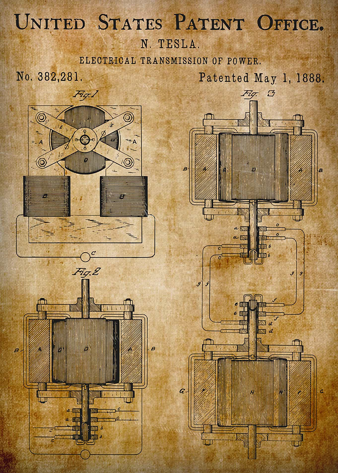 Tesla Power Transmitter 1888 Patent