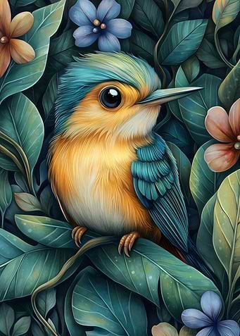 Bird In Lush Foliage