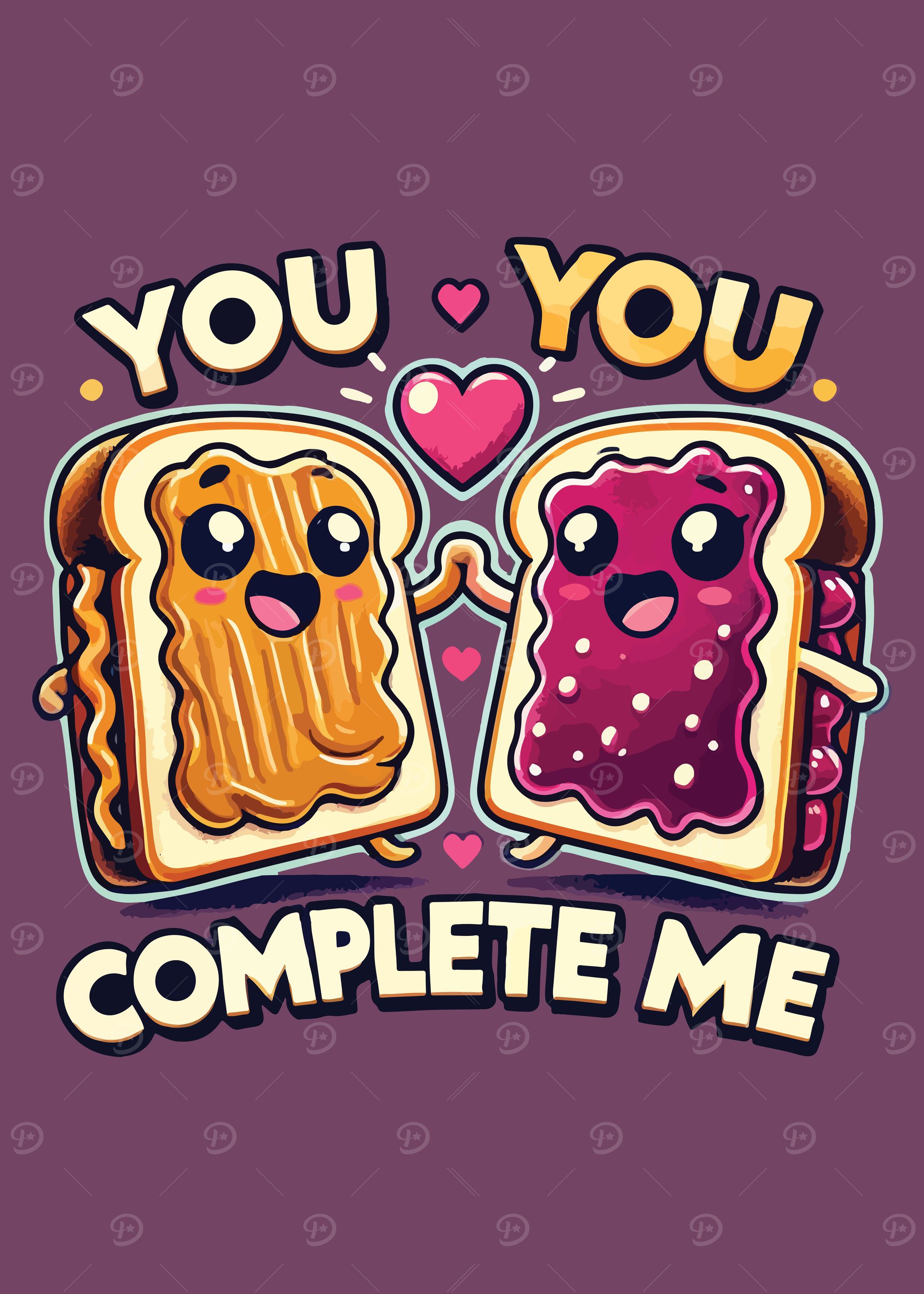 Funny Couples, You Complete Me – Cute Peanut Butter & Jelly