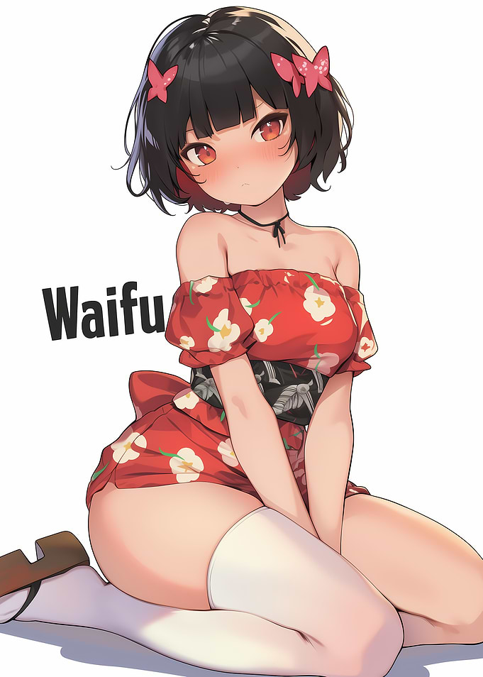 Anime Girl in Red Dress
