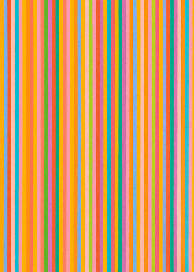 Abstract Colorful Stripes by bridget riley