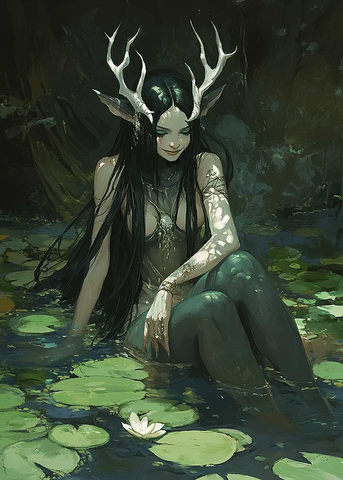 Fotina, Forest Nymph with Antlers