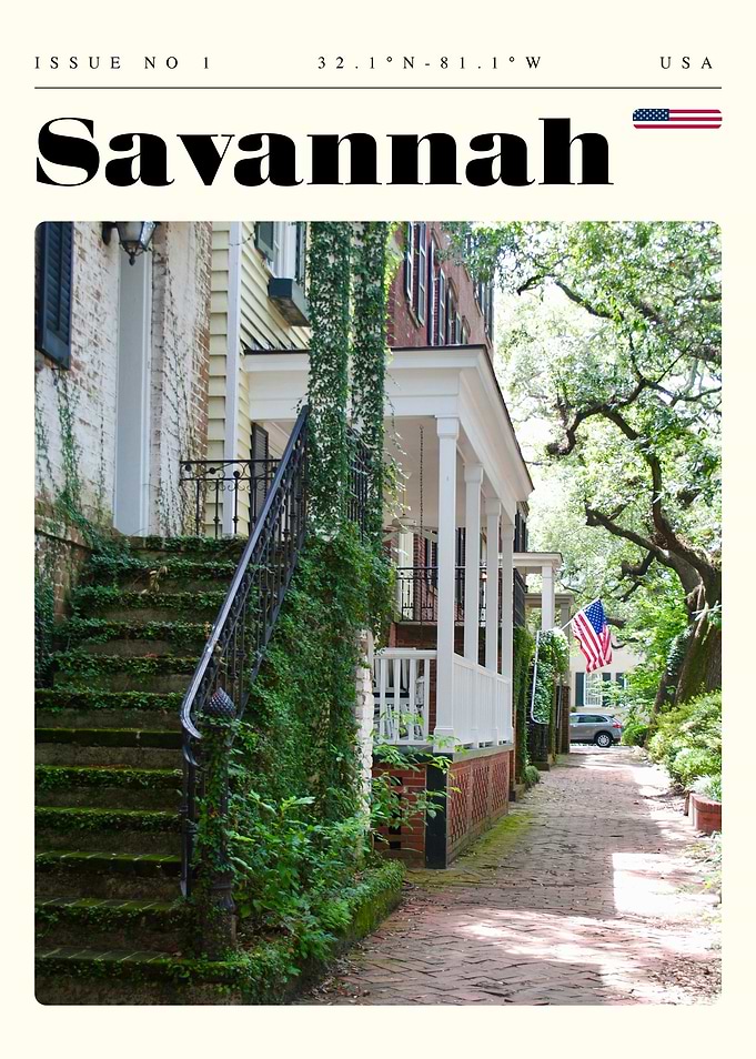 Savannah Georgia Travel Art Poster