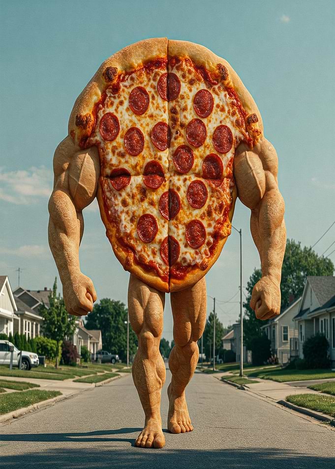 Pizza Man Walking