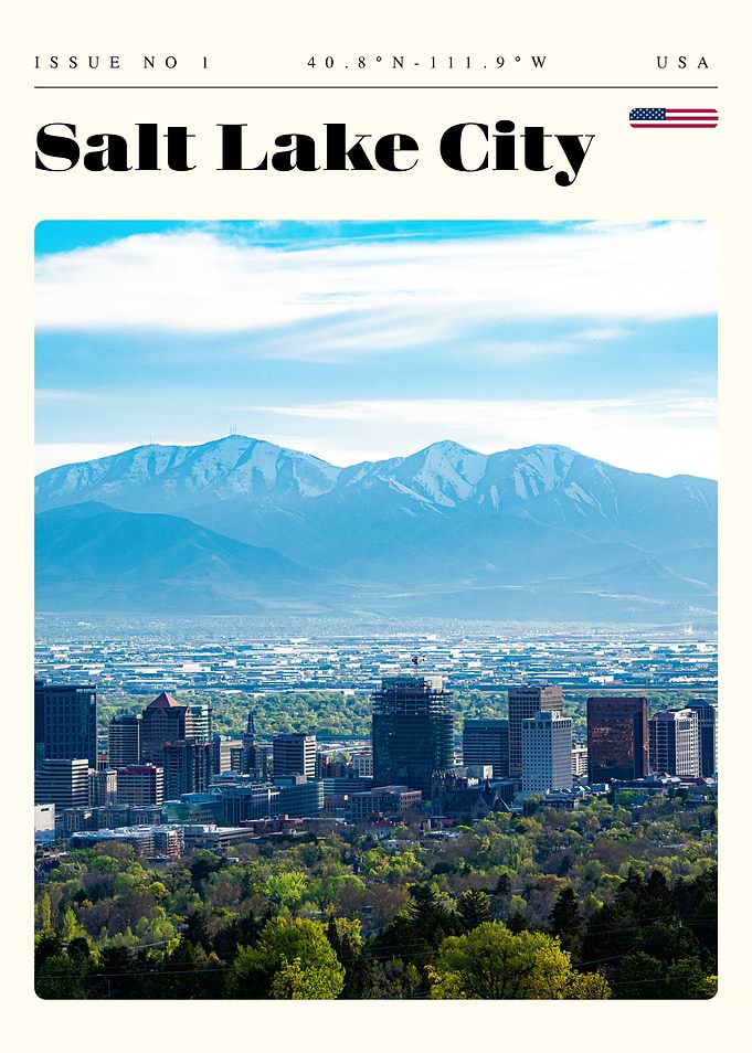 Salt Lake City Travel Art Poster