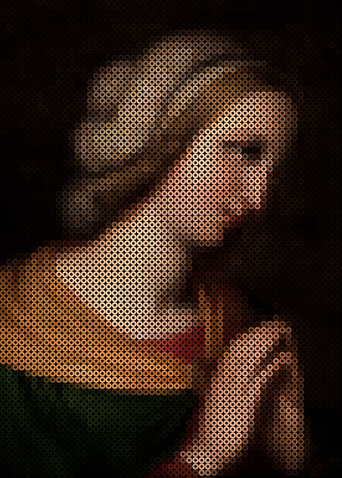 Head and shoulders portrait of a praying woman by Johan Ludvig Lund