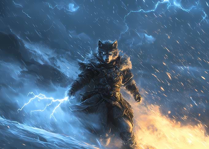 Wolf Warrior with Lightning