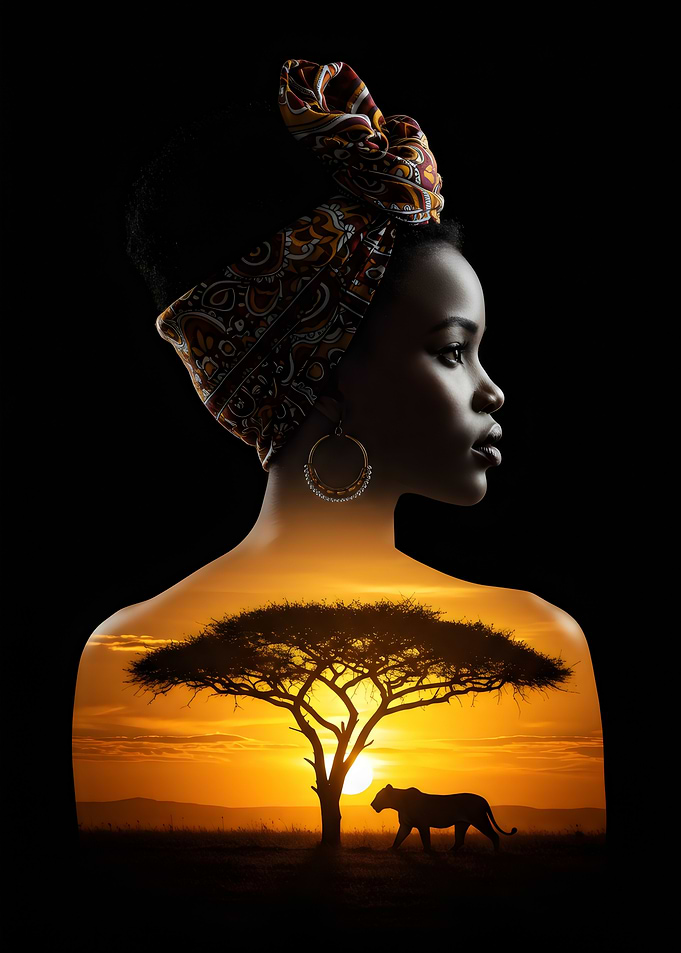 African Sunset Silhouette