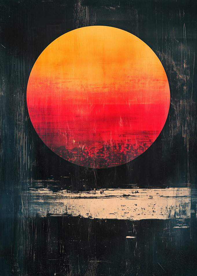 Red and Orange Circle Art