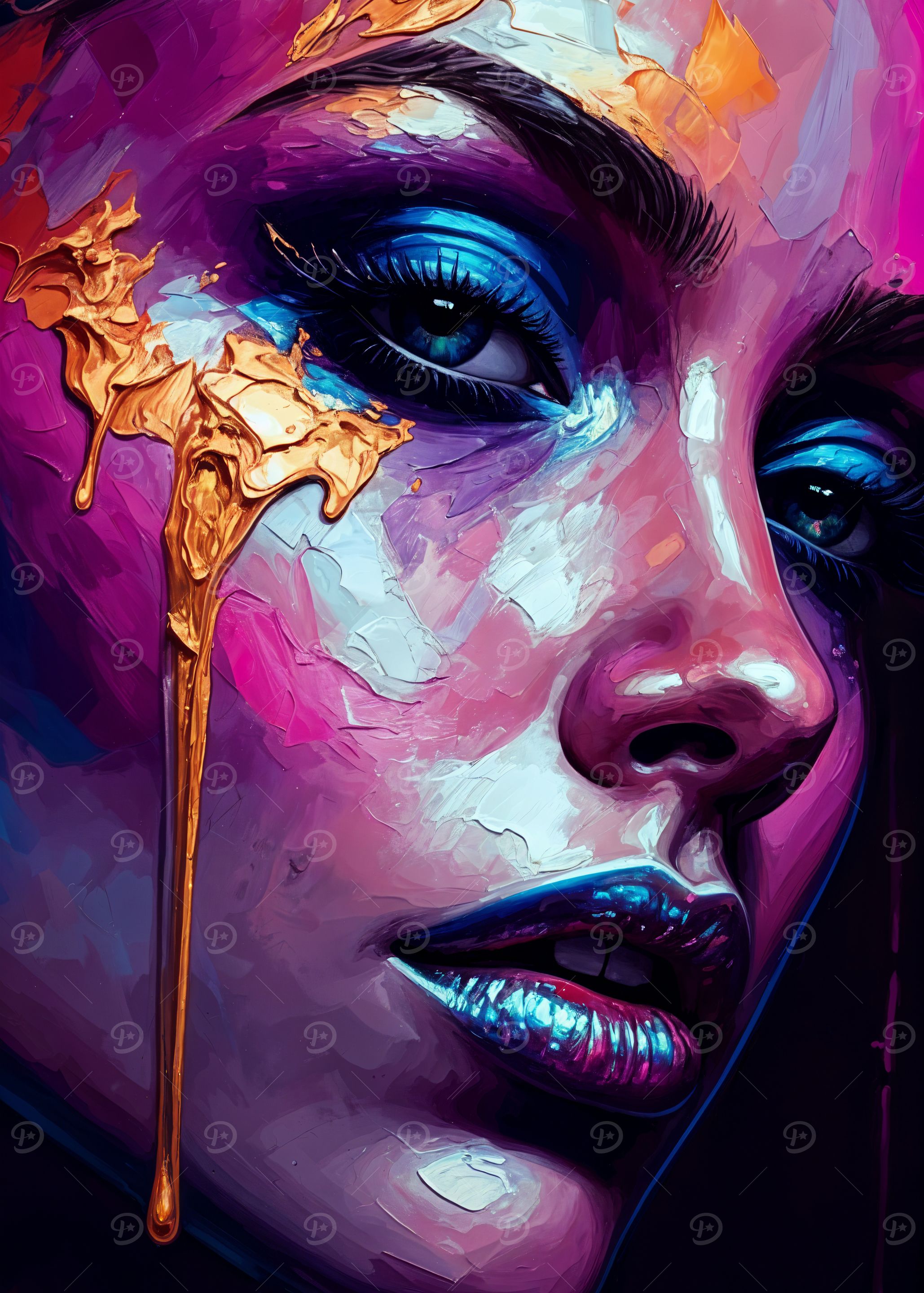 Golden Tears Portrait