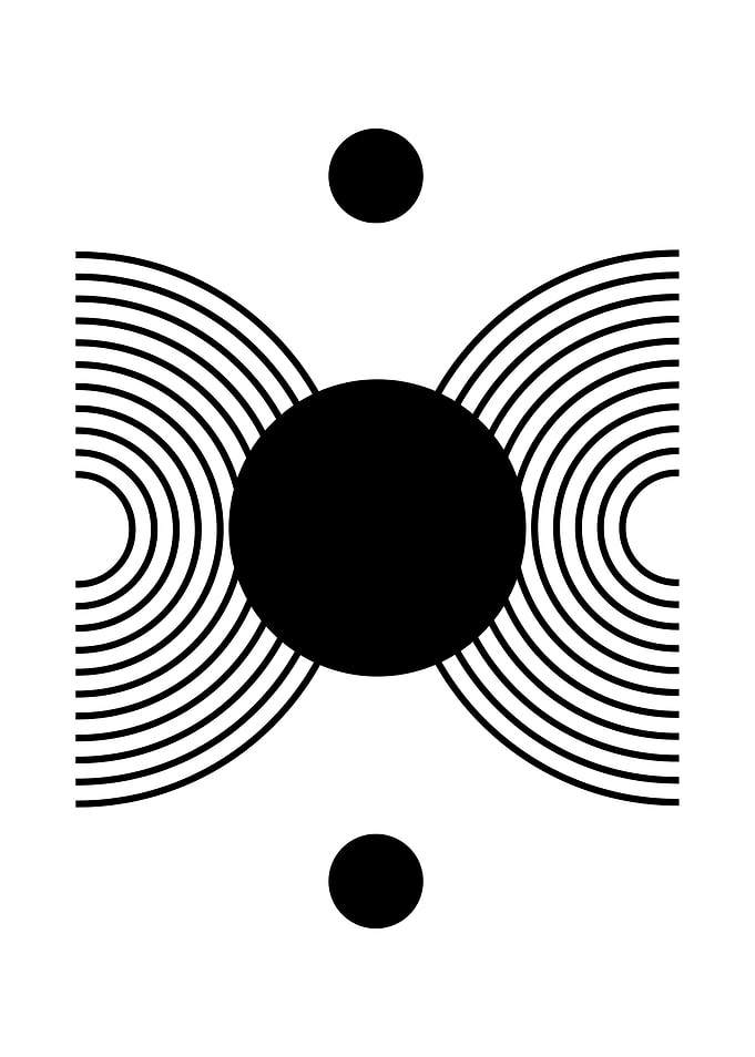 Black and White Abstract Art