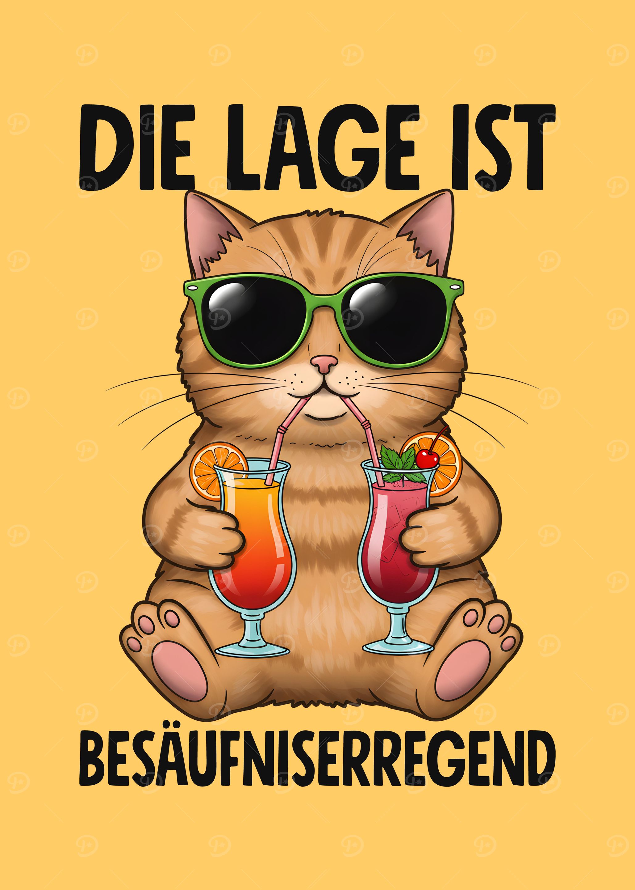 Cat with Cocktails