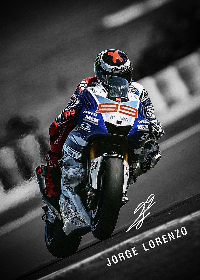 Jorge Lorenzo Motorcycle Poster