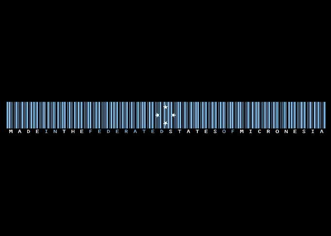 Micronesia Flag Barcode